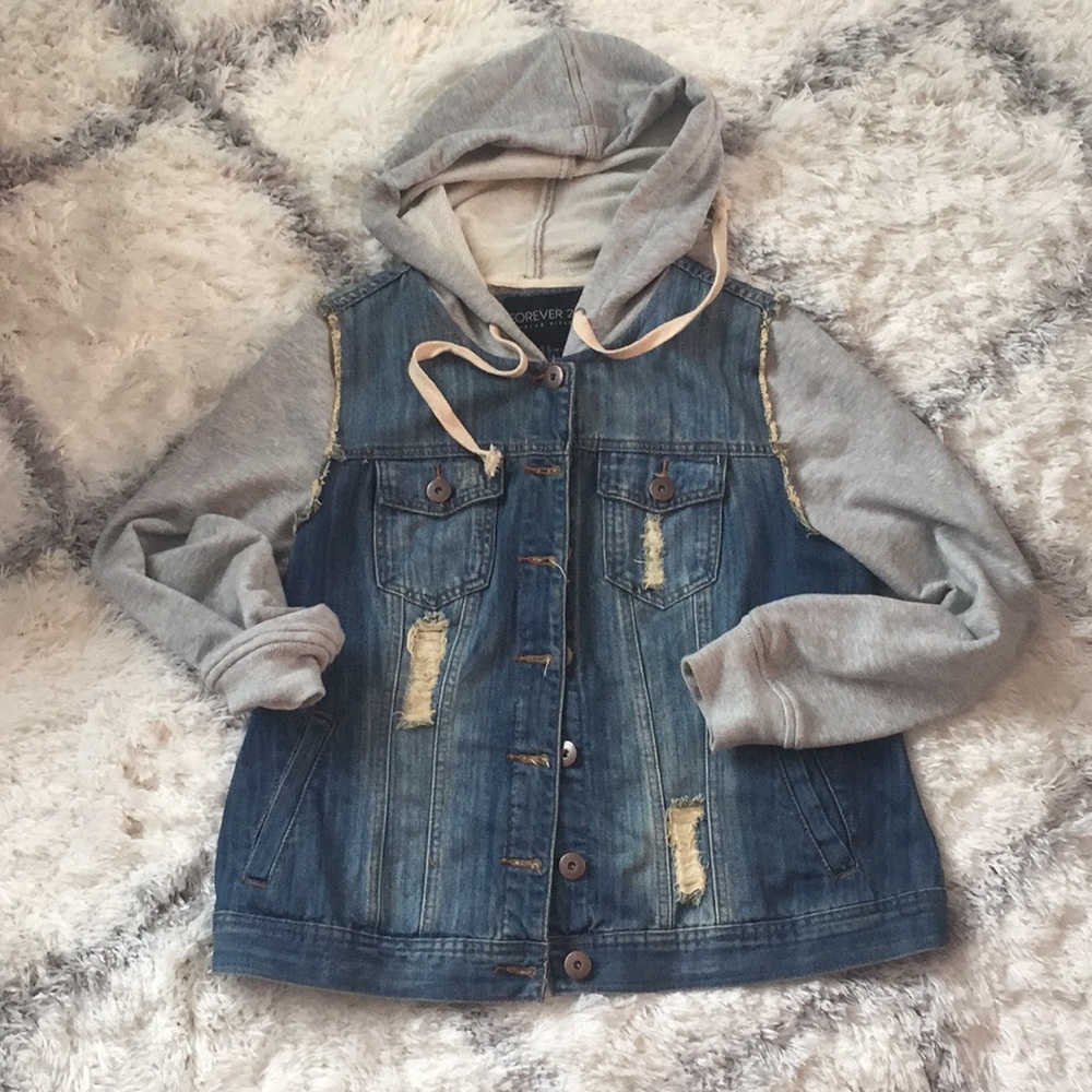 Hoodie/Jean Jacket Vest